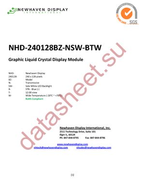 NHD-240128BZ-NSW-BTW datasheet  